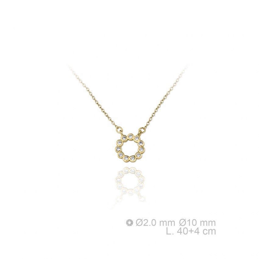 Gargantilla de Plata de Ley y circonitas