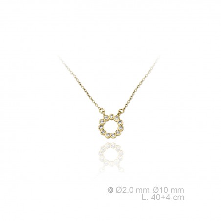 Gargantilla de Plata de Ley y circonitas