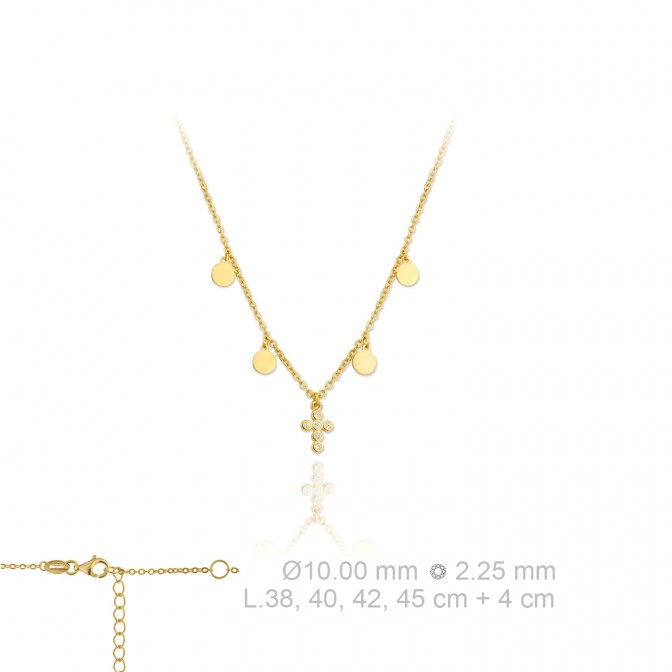 Gargantilla de Plata de Ley y circonitas