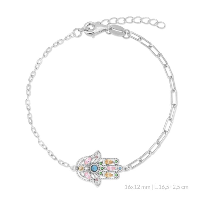 Pulsera de Plata de Ley con circonitas