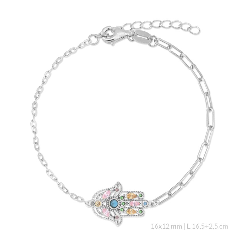 Pulsera de Plata de Ley con circonitas