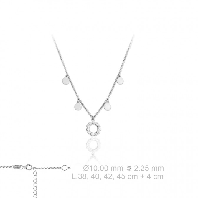 Gargantilla de Plata de Ley y circonitas