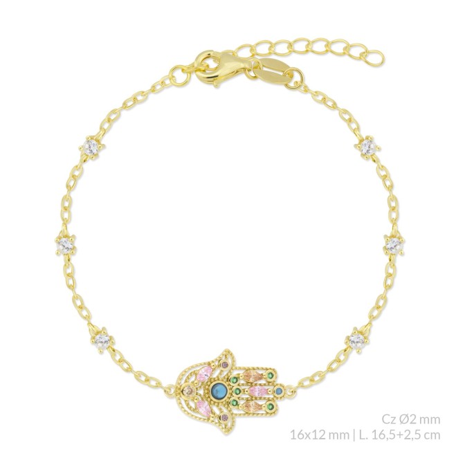 Pulsera de Plata de Ley con circonitas