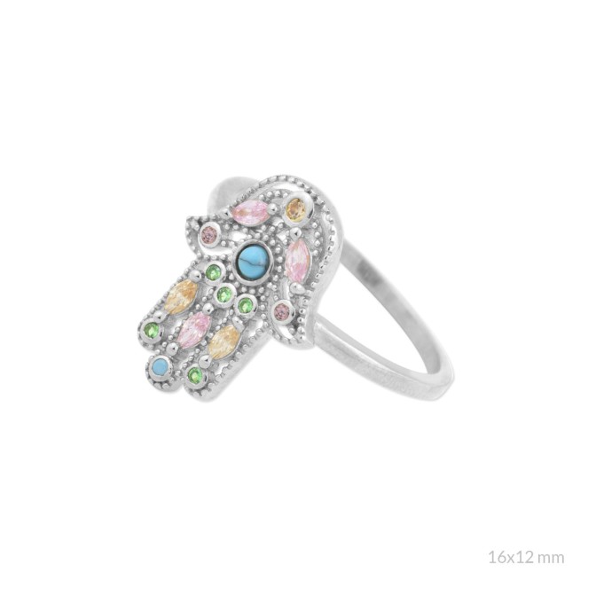 Anillo de Plata de Ley con circonitas