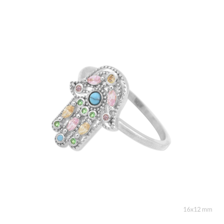 Anillo de Plata de Ley con circonitas