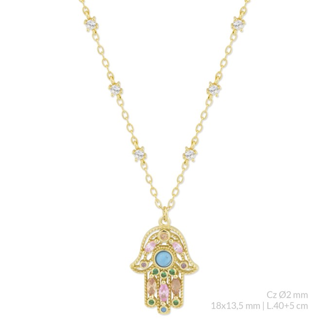 Gargantilla de Plata de Ley con circonitas