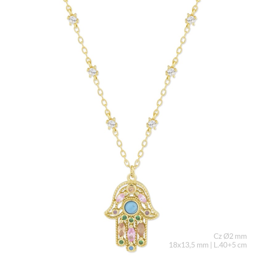 Gargantilla de Plata de Ley con circonitas