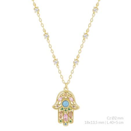 Gargantilla de Plata de Ley con circonitas