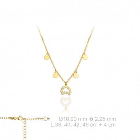 Gargantilla de Plata de Ley y circonitas