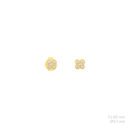 Pendientes de Plata de Ley con circonitas