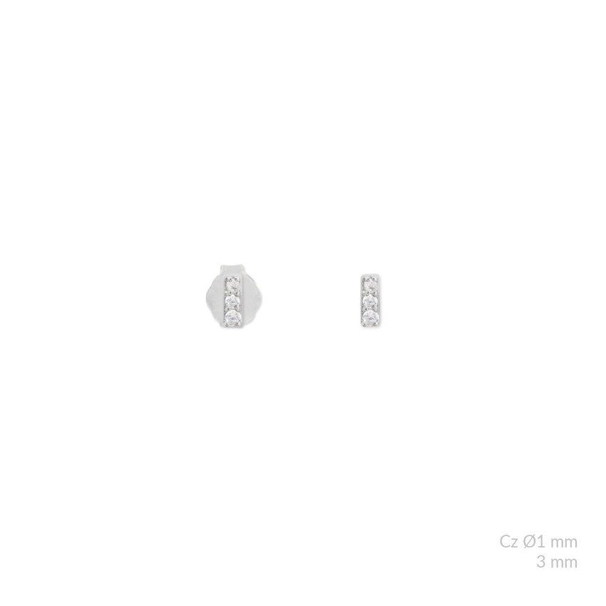 Pendientes de Plata de Ley con circonitas