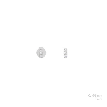 Pendientes de Plata de Ley con circonitas