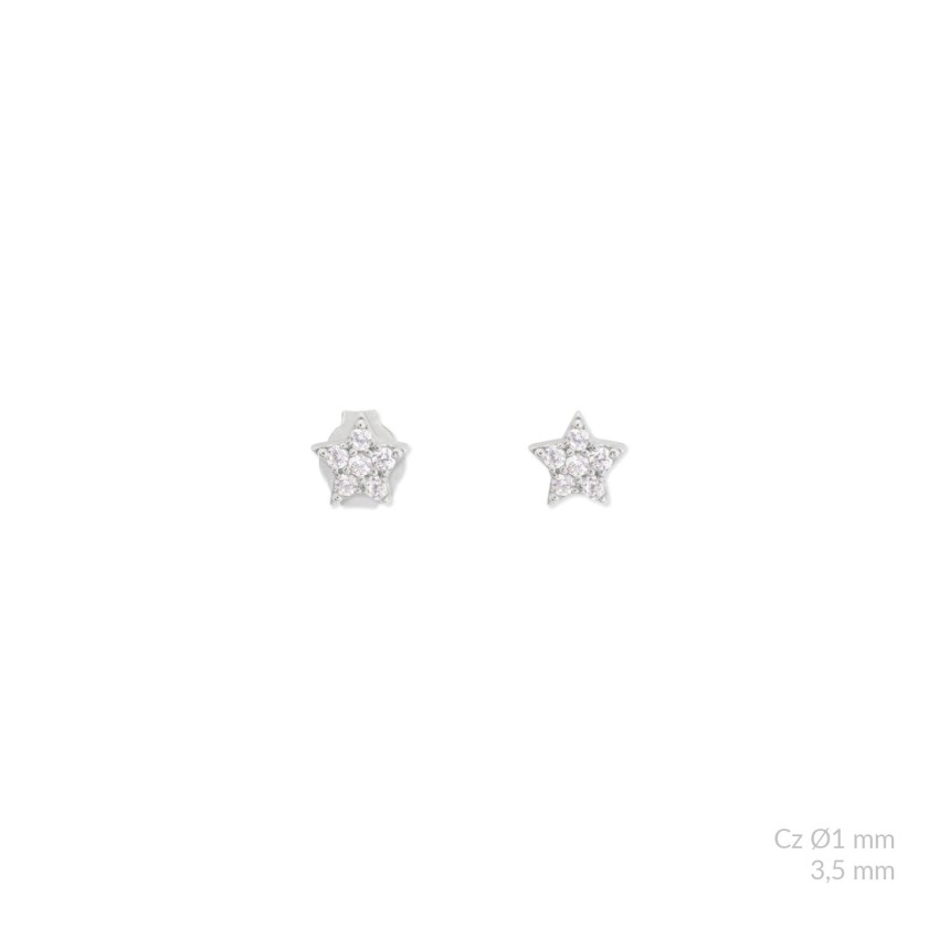 Pendientes de Plata de Ley con circonitas