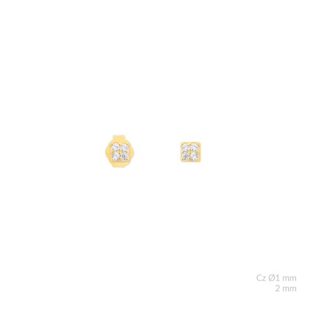 Pendientes de Plata de Ley con circonitas