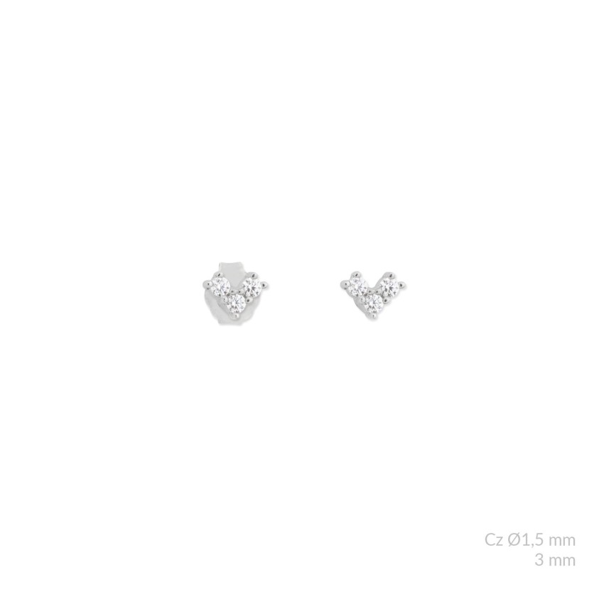 Pendientes de Plata de Ley con circonitas