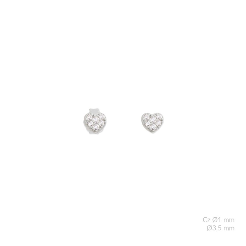 Pendientes de Plata de Ley con circonitas