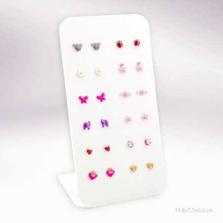 Expositor - 12 pares de pendientes (cierre de rosca)