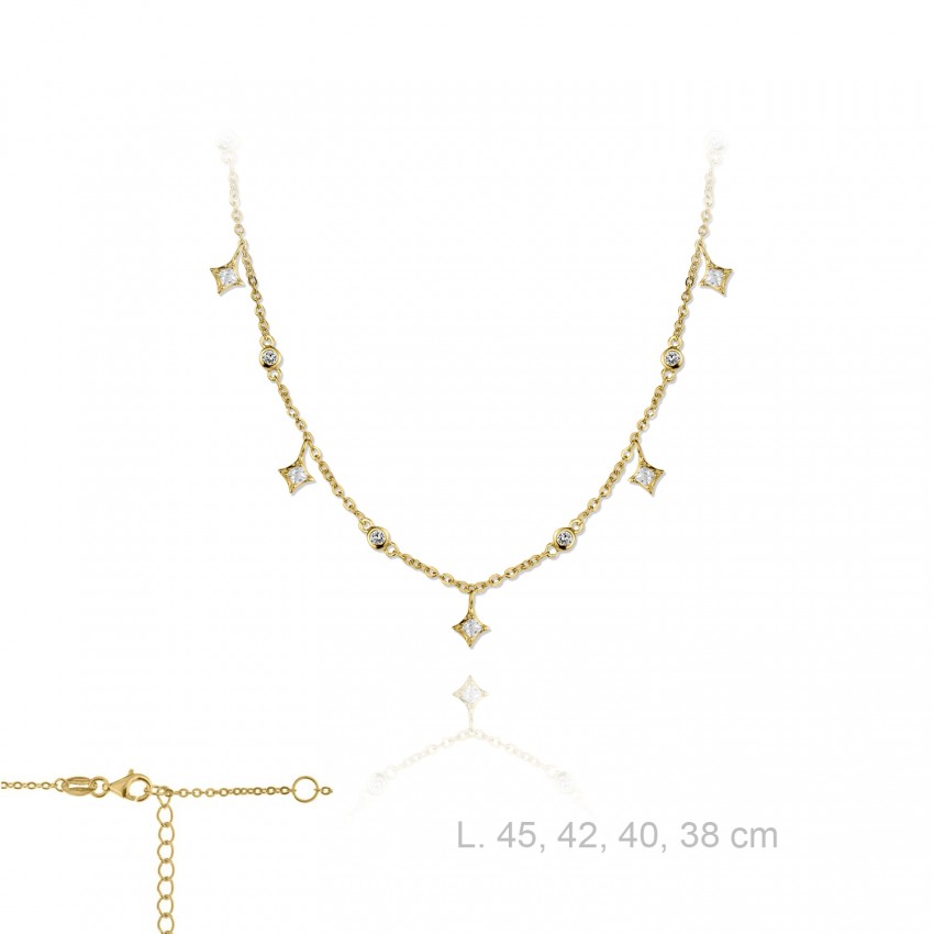 Gargantilla de Plata de Ley y circonitas