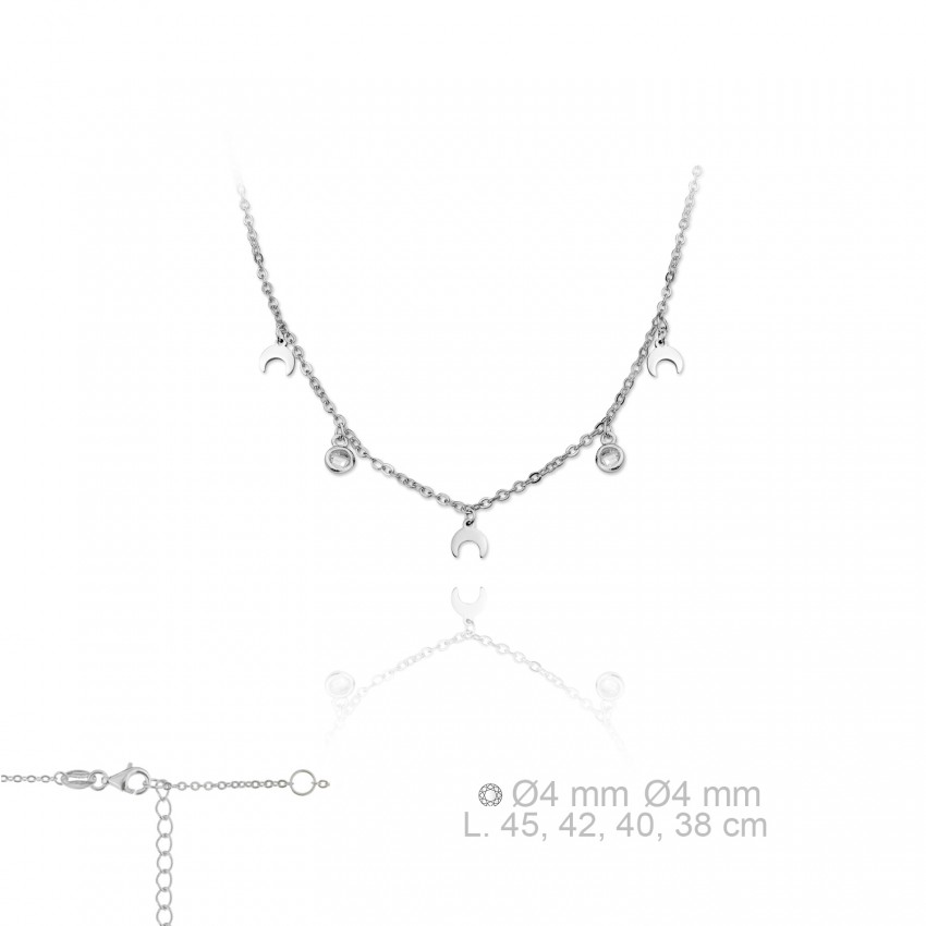 Gargantilla de Plata de Ley y circonitas