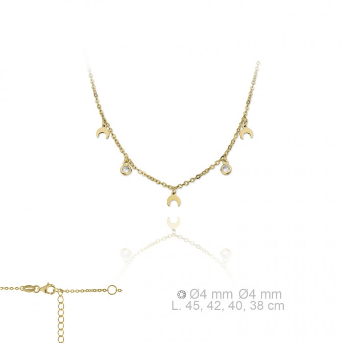 Gargantilla de Plata de Ley y circonitas