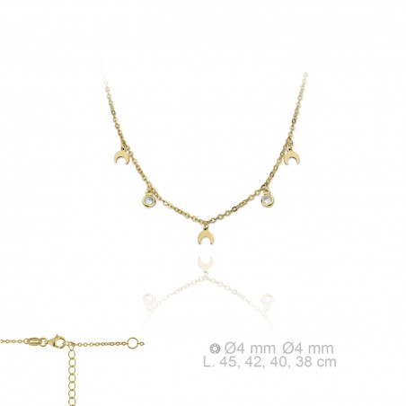 Gargantilla de Plata de Ley y circonitas