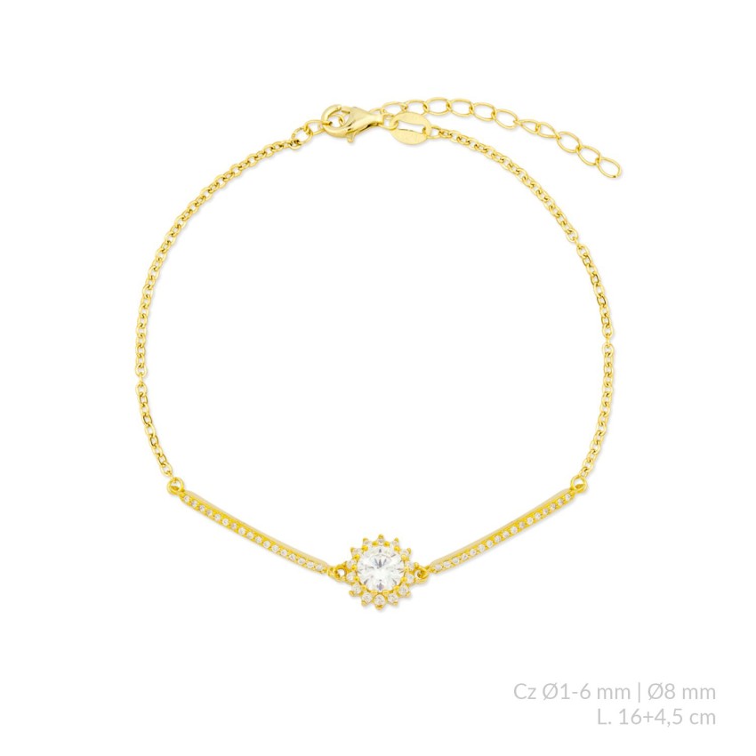 Pulsera de Plata de Ley con circonitas