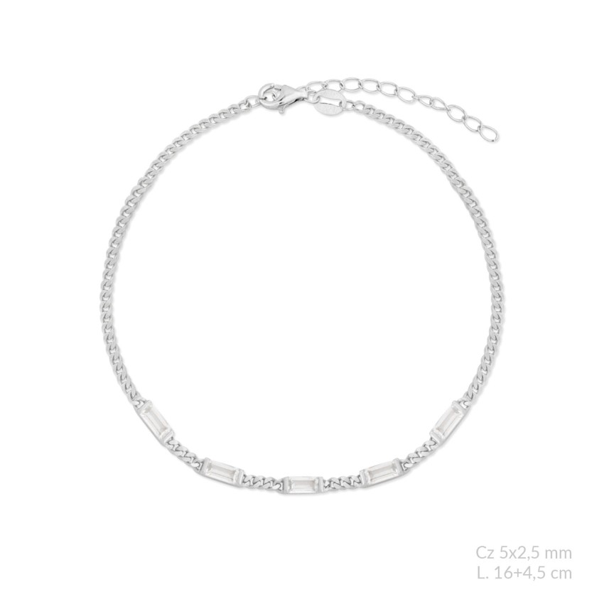 Pulsera de Plata de Ley con circonitas