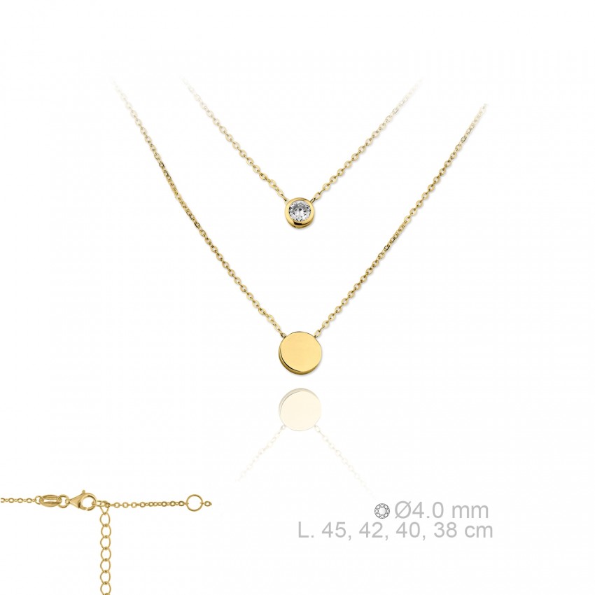 Gargantilla de Plata de Ley y circonitas