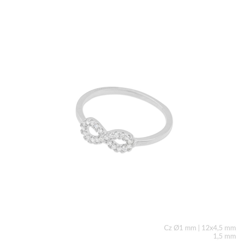 Anillo de Plata de Ley con circonitas