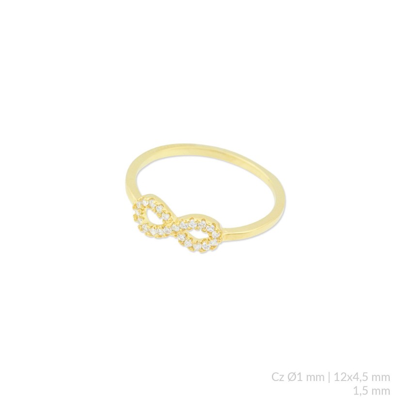 Anillo de Plata de Ley con circonitas