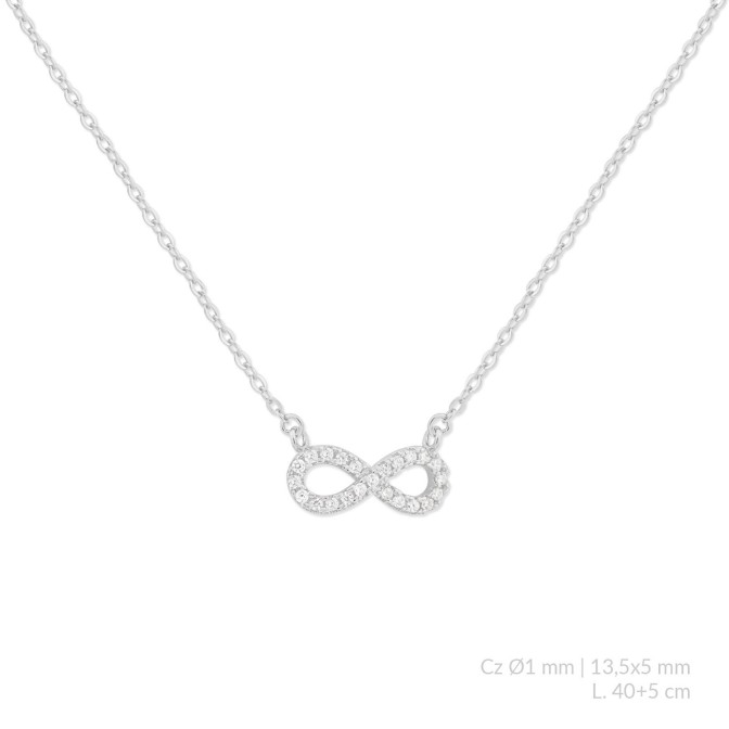 Gargantilla de Plata de Ley con circonitas