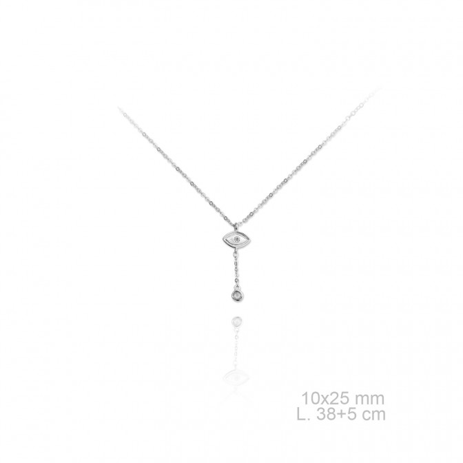 Gargantilla de Plata de Ley y circonitas