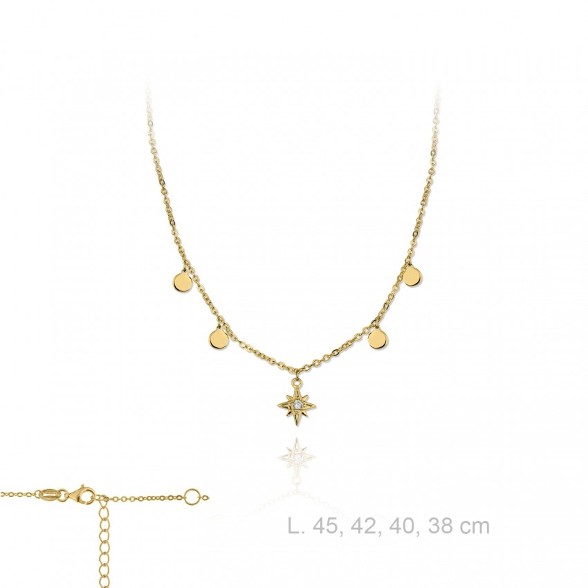 Gargantilla de Plata de Ley y circonitas