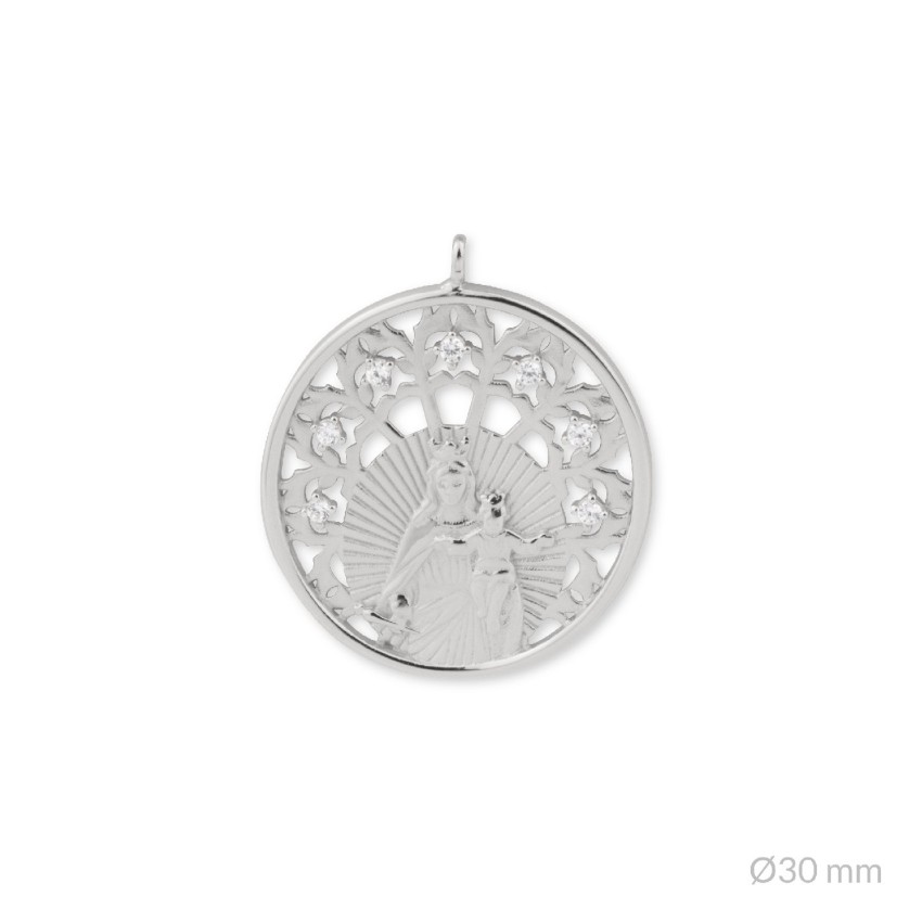 Colgante de Plata de Ley | Virgen del Carmen