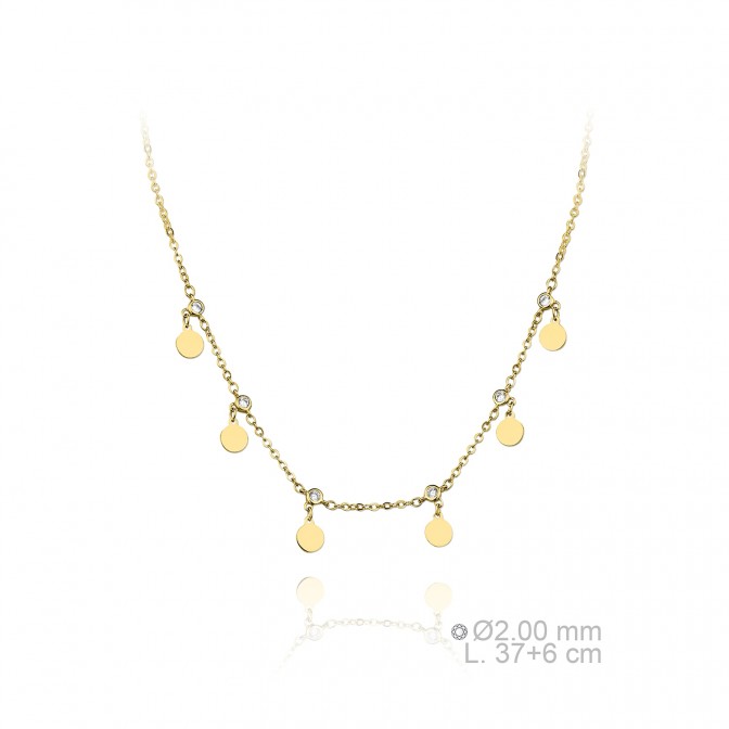 Gargantilla de Plata de Ley y circonitas