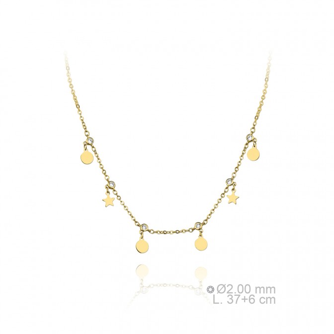 Gargantilla de Plata de Ley y circonitas