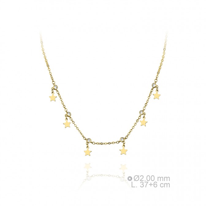 Gargantilla de Plata de Ley y circonitas