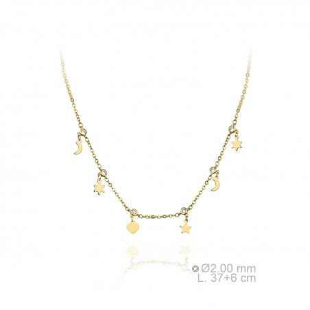 Gargantilla de Plata de Ley y circonitas