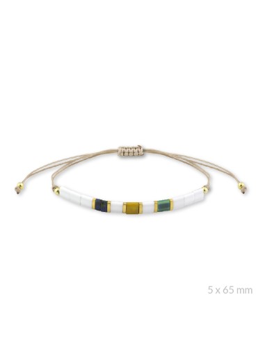 Pulsera de Plata de Ley y beads chapados