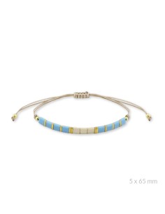 Pulsera de Plata de Ley y beads chapados