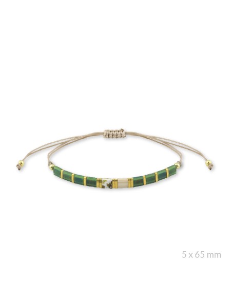 Pulsera de Plata de Ley y beads chapados