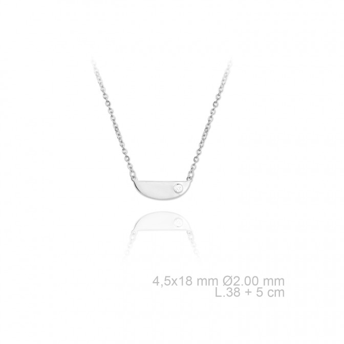 Gargantilla de Plata de Ley y circonitas