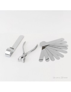 Kit básico de 10 pulseras de Acero Inoxidable + útiles de plegado | 16cm x 20 mm