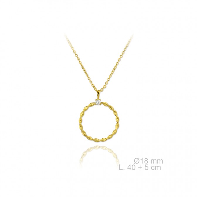 Gargantilla de Plata de Ley y circonitas