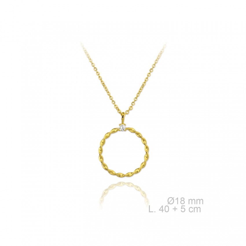 Gargantilla de Plata de Ley y circonitas