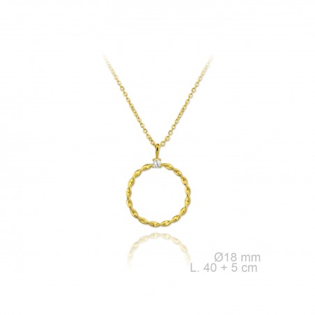 Gargantilla de Plata de Ley y circonitas