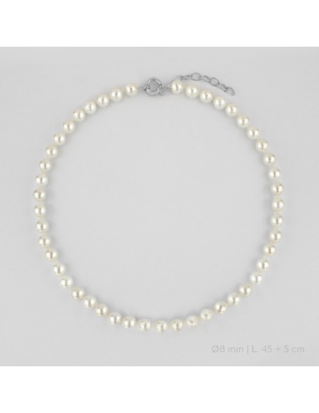 Gargantilla de Plata de Ley | Ø8 mm | 45+5 cm de extensión