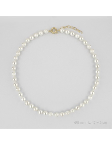 Gargantilla de Plata de Ley | Ø8 mm | 45+5 cm de extensión