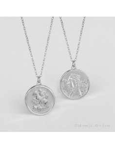 Gargantilla de Plata de Ley | Virgen de Montserrat + San Jorge