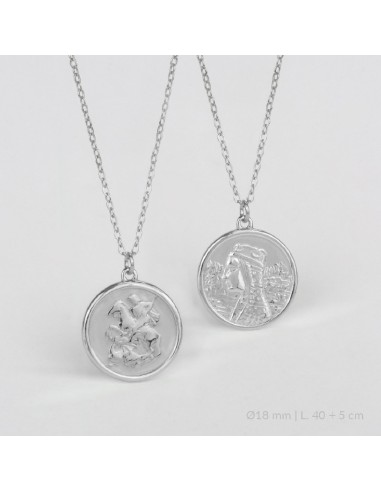 Gargantilla de Plata de Ley | Virgen de Montserrat + San Jorge